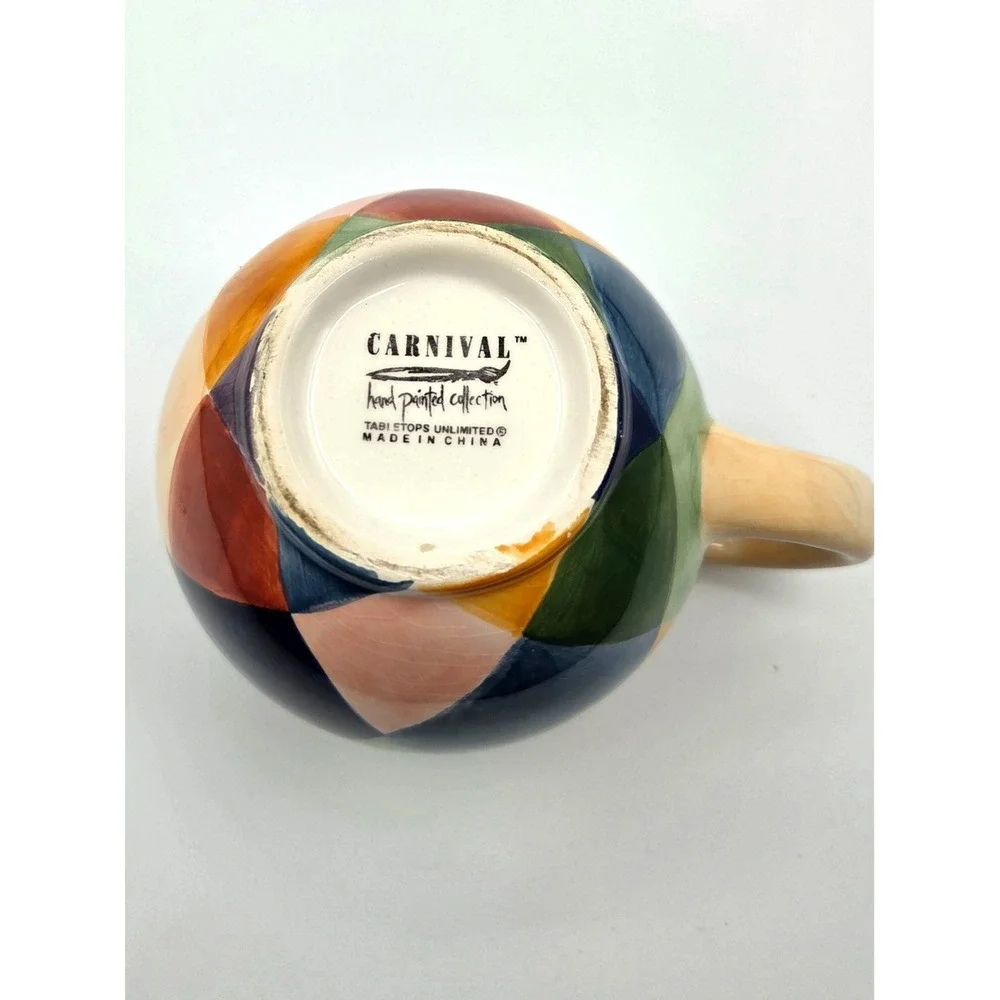 RETRO Artsy Tabletops Unlimited Carnival Harlequin‎ Creamer Discontinued